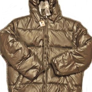 Boys Athletec Down Puffer Jacket Coat XL/16 Shiny